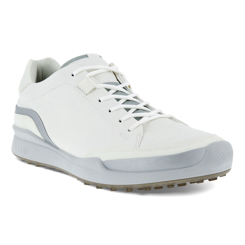 Mens Golf Shoes - ECCO Biom Hybrid Laced - White - 3198HWLUT